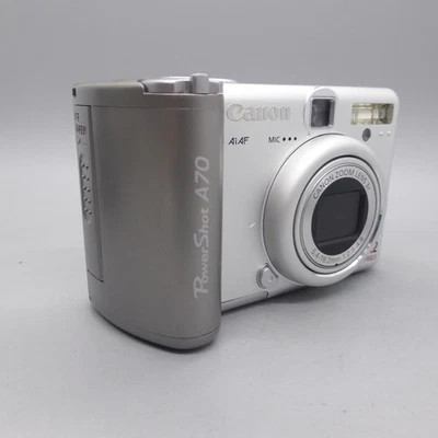 Canon Digital Camera PowerShot A70 3.2MP Silver Tested - Image 1 of 4