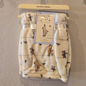 Winnie the Pooh Bear Collection Piglet Butterfly Disney Plush Baby Blanket - Picture 1 of 3