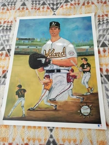 1987 Oakland A's Allstar game print by Bob Davidson 34 x 26 good condition - Picture 1 of 6