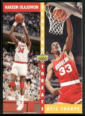 1992-93 Upper Deck #501 Hakeem Olajuwon / Otis Thorpe - Image 1 of 2