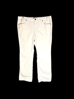 Talbots Woman 16W Ivory Velveteen 5 Pocket Boot Cut Pants Mid-Rise - Image 1 of 4