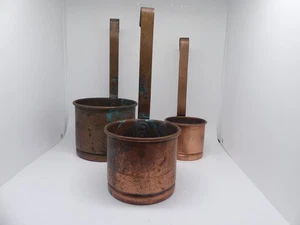 Messbecher Kupfer Deko Pflanzentöpfe 3 Größen Set 1 - 1/2 -  1 L aus Frankreich - Bild 1 von 15