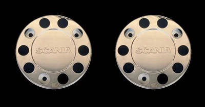 For Scania Truck Stainless Steel 22.5" Truck Wheel Trim Covers 2 Pcs - Image 1 of 3