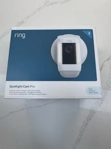 Ring Spotlight Cam Pro cablata bianca nuova telecamera di sicurezza esterna nuova sigillata - Foto 1 di 3