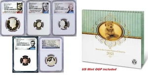 2021 US Mint BIRTH SET 5-Coin-Set Dime Half Penny Nickel Quarter NGC PF69 UC FR - Picture 1 of 7