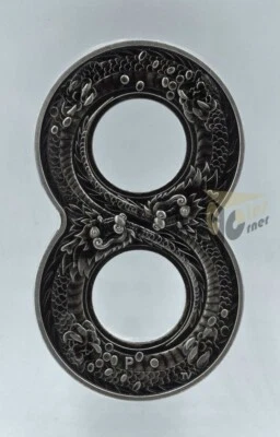 Figura australiana 2018 8 drago 2 once argento anticato - Immagine 1 di 4