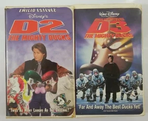 D2 The Mighty Ducks & D3 VHS Movie Bundle Emilio Estevez  - Picture 1 of 4