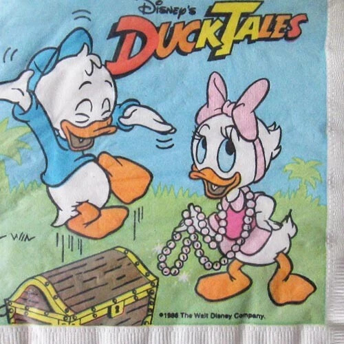 Servilletas pequeñas DUCK TALES (16) ~ Suministros de fiesta de cumpleaños Servilletas Vintage Verde Foto 1 de 1