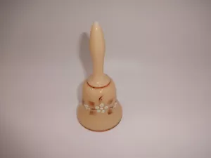De colección 1970 Westmoreland L. Drury Bell almendra beige marrón flores blancas 1978 - Imagen 1 de 6