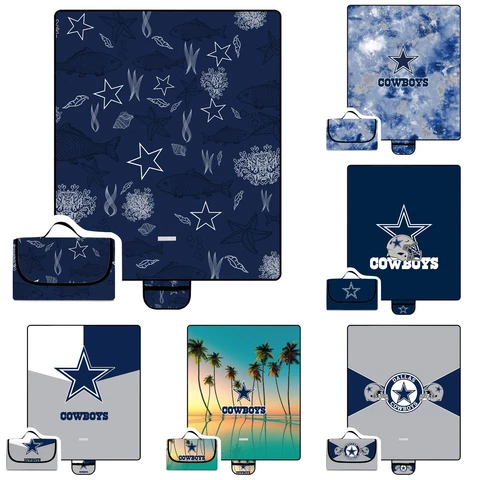 Dallas Cowboys Picnic Blanket Outdoor Waterproof Portable Picnic Carpet Mat Gift Cover