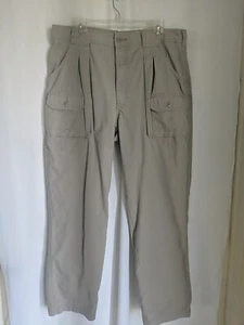 CABELA'S men's canvas cargo pants 36 x 30  pockets beige outdoor camp hiking - Picture 1 of 12