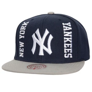 New York Yankees Mitchell & Ness Banner Snapback Hat-Blue - Picture 1 of 3