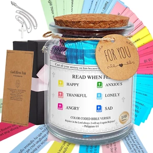 Bible Verse Jar,Read Me When Bible Verses Jar for Daily Encouragement - Picture 1 of 11