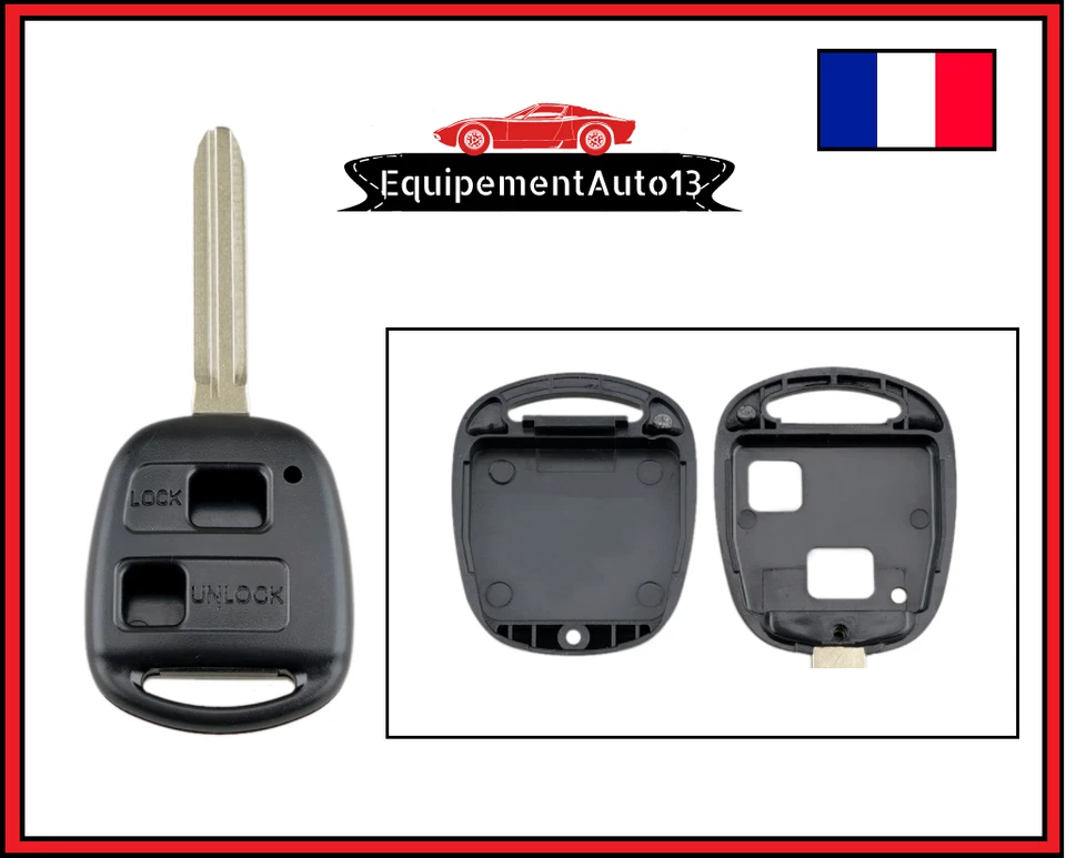 coque boitier télécommande clé TOYOTA YARIS RAV4 PRIUS COROLLA CELICA 2 boutons