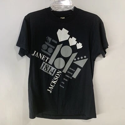 Janet Jackson Rhythm Nation 1990 World Tour T Shirt Single Stitch - Image 1 of 4