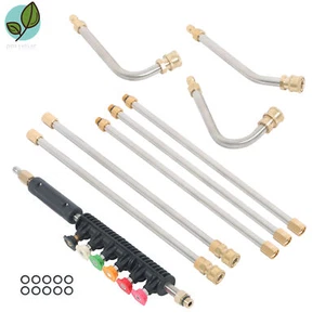 9 Pcs High Pressure 1/4 Inch Quick Connect Water Gun Extension Rod Set 4000 Psi - Picture 1 of 12