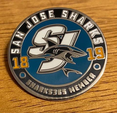 SHARKS SAN JOSE SEASON TICKETS HOLDER 2019-20 NHL HOCKEY PIN Cover