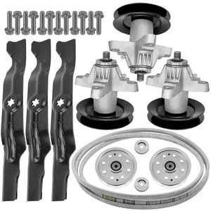 Spindle & Blade w/ Belt & Pulley for Troy-Bilt 17WF2ACP011 17WF2ACP066 50" - Picture 1 of 8