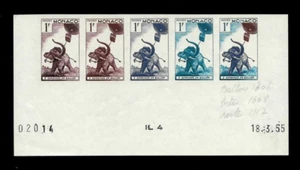 Monaco Stamps Scott 340 MNH Strip of Five Trail Color Proof 02014 - Picture 1 of 1