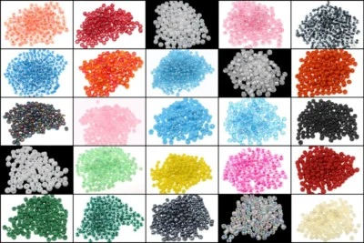 Rocailles 3mm Perlen Set 25 Farben Matt Ceylon Silbereinzug 8/0 500g BEST AM12 - Bild 1 von 3