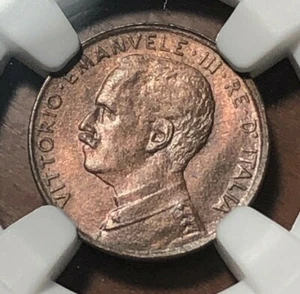 1918 ITALY 1 CENTESIMO 1C - NGC MS64 RB - Picture 1 of 4