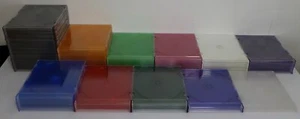 97 estuches de almacenamiento Slimline color CD delgados joyas negro amarillo verde azul púrpura - Imagen 1 de 5