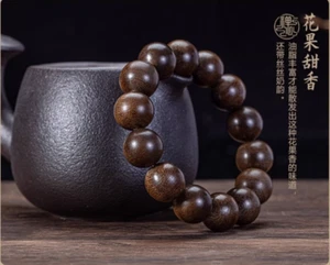 14 Cuentas 16mm Hundimiento Agarwood/Agilawood Pulsera Collar Meditación Vietnam - Imagen 1 de 3
