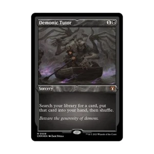 WOTC Commander Masters Demonic Tutor (Foil Etched) (MR) (Foil) NM - Picture 1 of 1