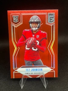 2025 Panini Donruss Elite Tez Johnson #107 Aspirations Red Color Match RC 02/17 - Bild 1 von 2