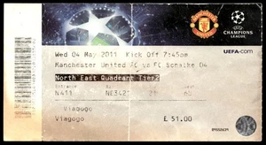 Ticket 2011 Manchester United vs. Schalke 04 Champions League  38800 - Picture 1 of 2