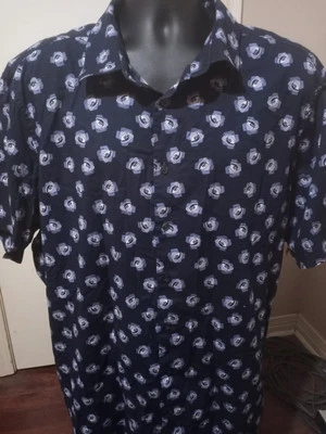 Perry Ellis Shirt Men 2X Stretch Abstract Geometric All Over Print Casual Office - Image 1 of 4