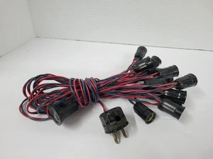 Vtg Christmas C-7 Blue & Red String 15 Light Strands wo/Bulbs Tested Works. - Picture 1 of 4