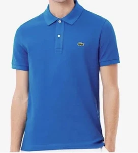 Lacoste Polo Shirt Men’s Small 44 Blue Short Sleeves 100% Cotton - Picture 1 of 4