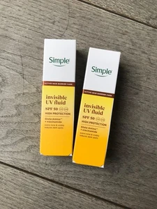 Simple spf50 sunscreen invisible uv fluid summer high protection - Picture 1 of 4