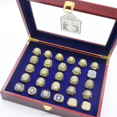 NYY 27 World Championship rings set 1923-2009 Series Yankees gifts Wooden Box - Image 1 of 4