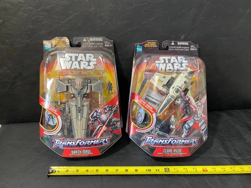 Lote Star Wars Transformers Darth Maul Clone Pilot Sith Infiltrator Arc-170 navio - Imagem 1 de 4