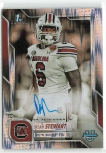 2025 Bowman Chrome University Dylan Stewart #BCA-DS Stealth Refractor Auto - Picture 1 of 2