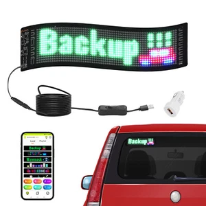 15" Scrolling LED Sign Panel Screen Blue-tooth APP Control for Shop Bar Car - Picture 1 of 12
