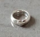 Emporio Armani Ring 925 Sterling Silver Ring Size K, Small, with Hallmarks.