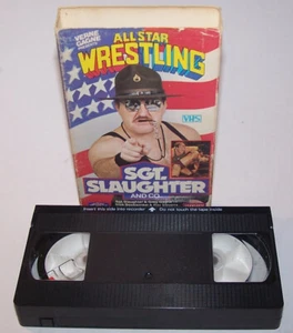 Verne Gagne Presents All Star Wrestling Sgt. Slaughter VHS Cassette - AWA WWF - Imagen 1 de 4