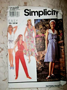 VINTAGE SIMPLICITY OUTFITS #7328 SZ K5 (8-16) PATTERN & INSTRUCTIONS UNCUT - Imagen 1 de 2
