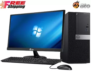 Gaming Dell 7050 Desktop Tower Computer i5-7500 New 22" 32GB 512 SSD Win 10 Pro - Picture 1 of 6