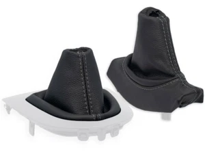 FOR PEUGEOT 308 07-13 6-speed GEAR SHIFT BOOT + HANDBRAKE GAITER LEATHER s. GRAY - Picture 1 of 4