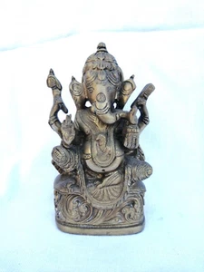 Vintage Brass Ganesha statue - 18cm - Picture 1 of 7