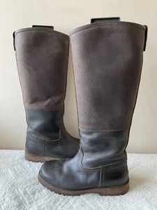 KINPURNIE real leather ladies brown riding boot stable dog walking boot size 4 - Picture 1 of 10