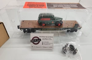 Menards Gold Line Collection O Guage: Railway Express Flatcar with Panel Truck - Picture 1 of 4