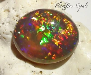 19,0ct.RIESEN BLACK GEM WELO OPAL BRILLIANT ROT/GOLD-GRÜN VIDEO FLASHFIRE-OPALS - Picture 1 of 8