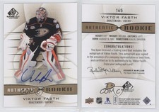 2013-14 SP Game Used Edition Authentic Rookies Gold Viktor Fasth Rookie Auto RC