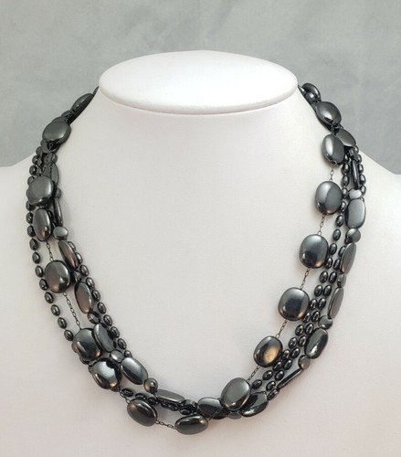 VETEMENTS Collana Premiere Design Grande Pesante Tono Argento Dk Multi Catena Moderna Drappo Bavaglino