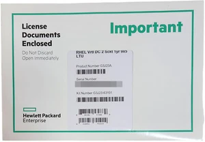HPE Red Hat Enterprise Linux for Virtual Datacenters 2S 1yr 9x5 LTU - Picture 1 of 1